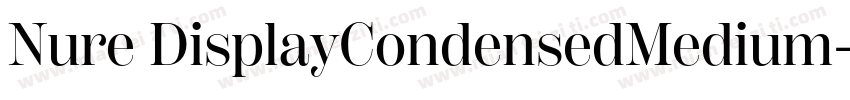 Nure DisplayCondensedMedium字体转换